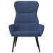 Relaxstoel met voetenbank stof blauw