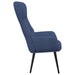 Relaxstoel met voetenbank stof blauw