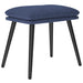 Relaxstoel met voetenbank stof blauw