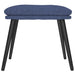 Relaxstoel met voetenbank stof blauw