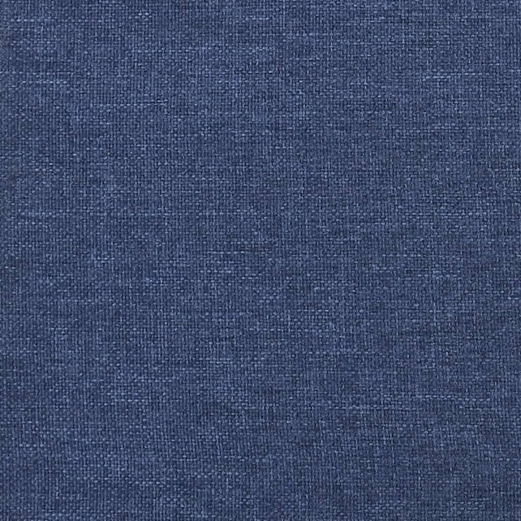 Relaxstoel met voetenbank stof blauw