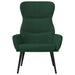 Relaxstoel met voetenbank stof donkergroen