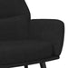 Relaxstoel met voetenbank stof zwart