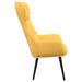 Relaxstoel met voetenbank stof mosterdgeel