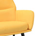 Relaxstoel met voetenbank stof mosterdgeel
