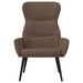 Relaxstoel met voetenbank stof taupe