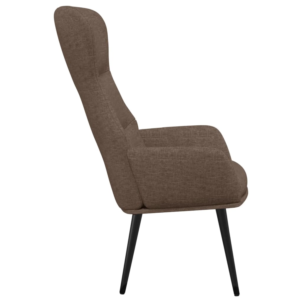 Relaxstoel met voetenbank stof taupe