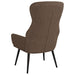 Relaxstoel met voetenbank stof taupe