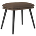 Relaxstoel met voetenbank stof taupe