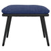 Relaxstoel met voetenbank stof en kunstleer blauw