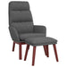 Relaxstoel met voetenbank stof donkergrijs