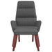 Relaxstoel met voetenbank stof donkergrijs