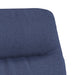 Relaxstoel met voetenbank stof blauw