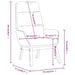 Relaxstoel met voetenbank stof blauw