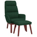 Relaxstoel met voetenbank stof donkergroen