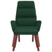 Relaxstoel met voetenbank stof donkergroen