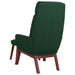 Relaxstoel met voetenbank stof donkergroen