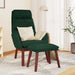 Relaxstoel met voetenbank stof donkergroen