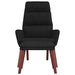Relaxstoel met voetenbank stof zwart