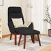 Relaxstoel met voetenbank stof zwart