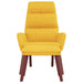 Relaxstoel met voetenbank stof mosterdgeel