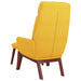 Relaxstoel met voetenbank stof mosterdgeel