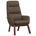 Relaxstoel met voetenbank stof taupe