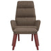 Relaxstoel met voetenbank stof taupe