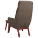 Relaxstoel met voetenbank stof taupe