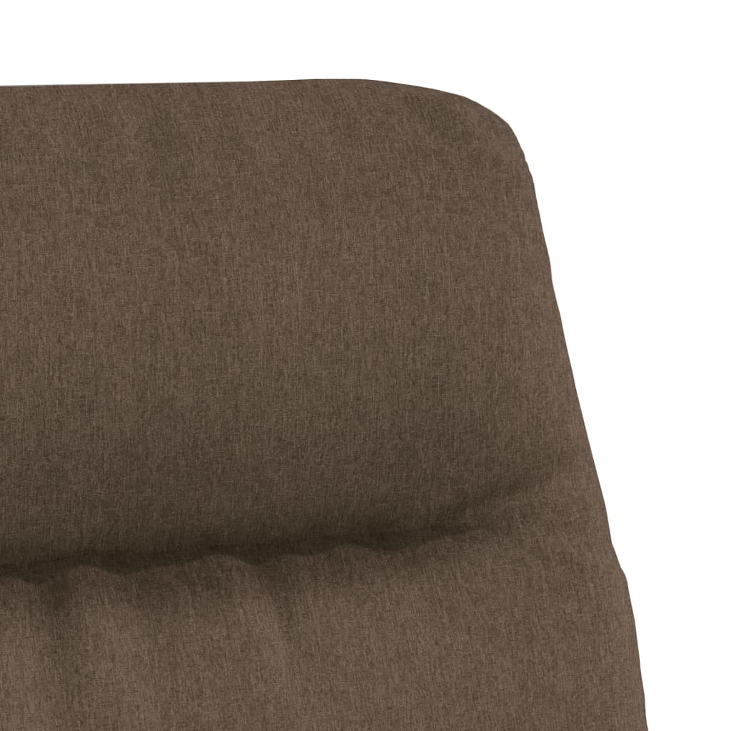 Relaxstoel met voetenbank stof taupe