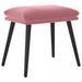 Relaxstoel met voetenbank fluweel roze