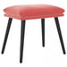 Relaxstoel met voetenbank fluweel roze