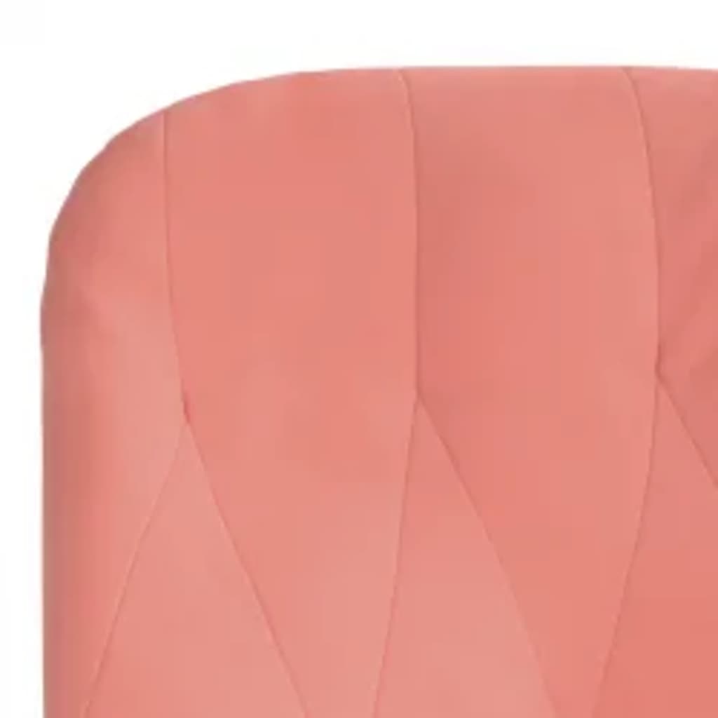 Relaxstoel met voetenbank fluweel roze