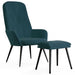 Relaxstoel met voetenbank fluweel blauw