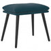 Relaxstoel met voetenbank fluweel blauw