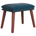 Relaxstoel met voetenbank fluweel blauw