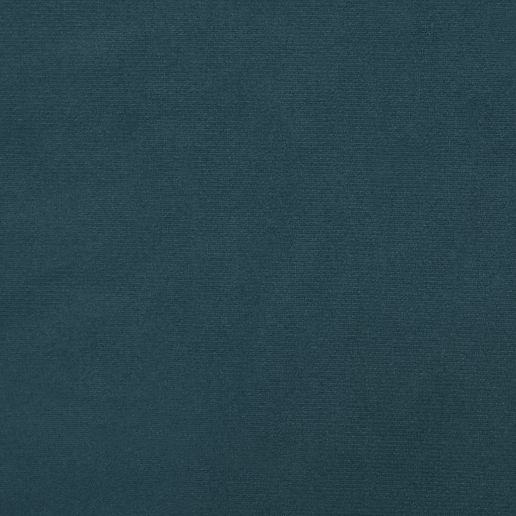 Relaxstoel met voetenbank fluweel blauw