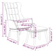 Relaxstoel met voetenbank stof mosterdgeel