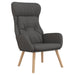 Relaxstoel met voetenbank stof donkergrijs
