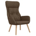 Relaxstoel met voetenbank stof bruin