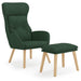 Relaxstoel met voetenbank stof donkergroen