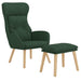 Relaxstoel met voetenbank stof donkergroen