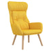 Relaxstoel met voetenbank stof mosterdgeel