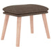 Relaxstoel met voetenbank stof taupe
