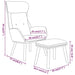 Relaxstoel met voetenbankje kunstleer en stof blauw
