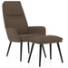 Relaxstoel met voetenbank stof bruin