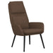 Relaxstoel met voetenbank stof bruin