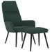 Relaxstoel met voetenbank stof donkergroen