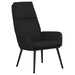 Relaxstoel met voetenbank stof zwart