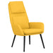 Relaxstoel met voetenbank stof mosterdgeel